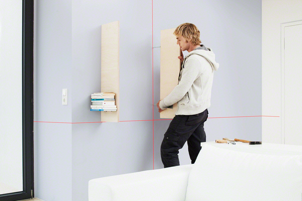 Bosch Nivel Laser de l�neas cruzadas Quigo con pinza universal MM 2